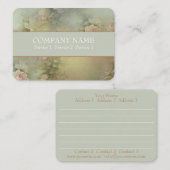 Fleurs romantiques - Carte de visite (Devant / Derrière)