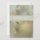 Fleurs romantiques - Carte d'invitation (Devant)