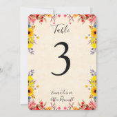 Fleurs romantiques | Cartes de numéro de table (Dos)