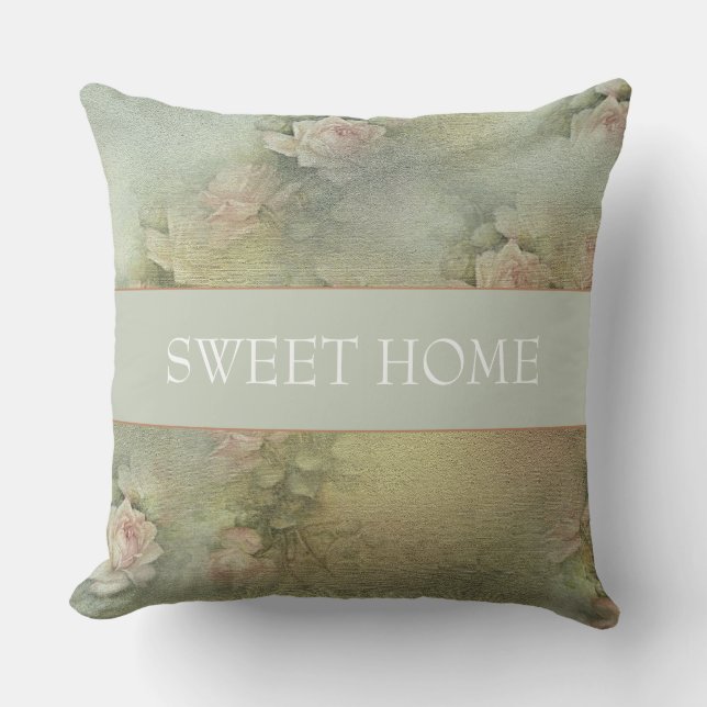 Fleurs romantiques - Coussin (Recto)