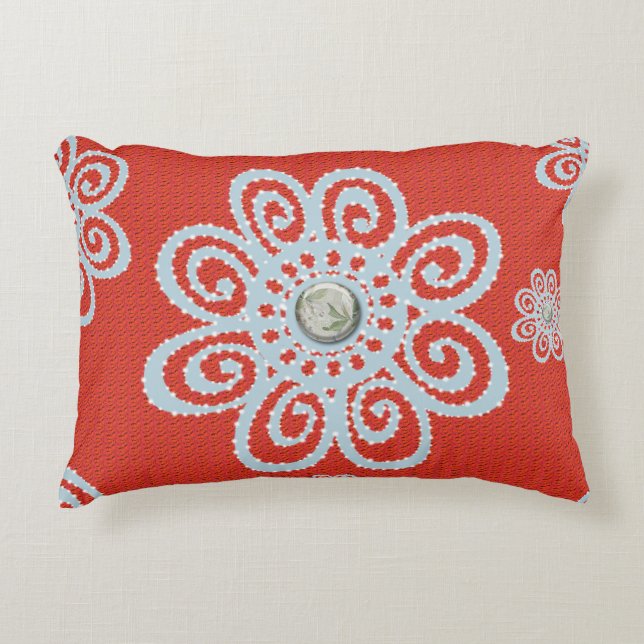 Fleurs romantiques - Coussin (Devant)