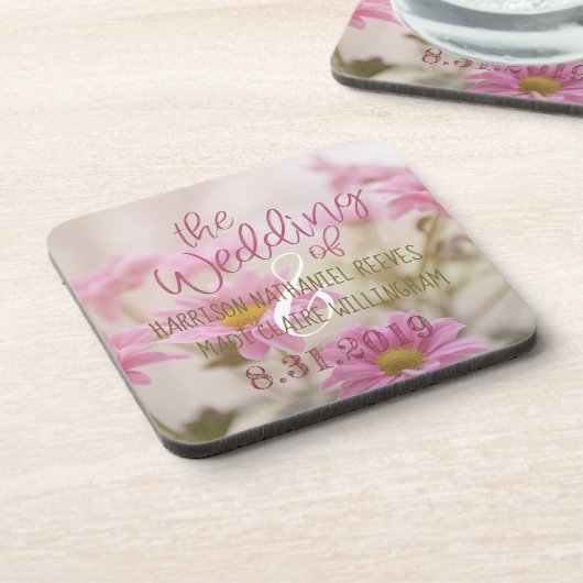 Fleurs romantiques Dessous de verre en plastique E (Côté gauche)