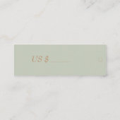 Fleurs romantiques - étiquette de prix de marchand (Dos)