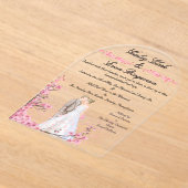 Fleurs romantiques Faire-part de mariage d'arc acr (Poser)