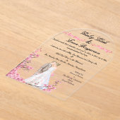 Fleurs romantiques Faire-part de mariage d'arc acr (Poser)