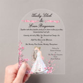 Fleurs romantiques Faire-part de mariage d'arc acr (In situ (ordinateur de poche))