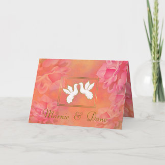FLEURS ROMANTIQUES FAIRE-PART DE MARIAGE ROSES AMO
