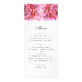 Fleurs romantiques roses. Menu Fuchsia pour le dîn (Devant)