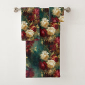 Fleurs romantiques rouges blanches vertes (En situation)