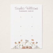 Fleurs romantiques rustiques triple clous carte d' (Devant)