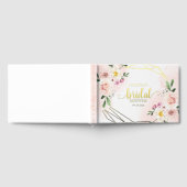 Fleurs rose pâle géométriques dorées pour la douch (Complet)
