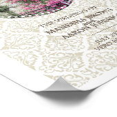 Fleurs ROSE - Poster Mariage (Coin)
