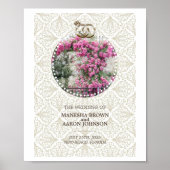 Fleurs ROSE - Poster Mariage (Devant)