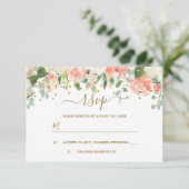 Fleurs rose poudré or Confetti RSVP (Debout devant)