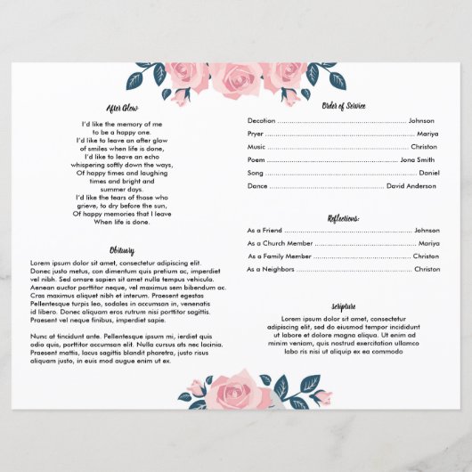 FLEURS ROSE ROSE ROSE ROSE | Modèle du programme f (Dos)