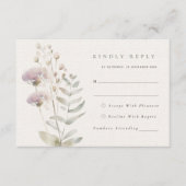 Fleurs rose vif Mariage Carte RSVP (Devant)