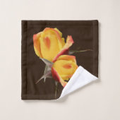 Fleurs Rosebud Jaunes (Gant de toilette)