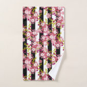 Fleurs roses (Serviette à main)