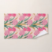 Fleurs roses (Serviette à main)