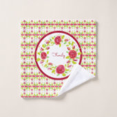 Fleurs roses (Gant de toilette)