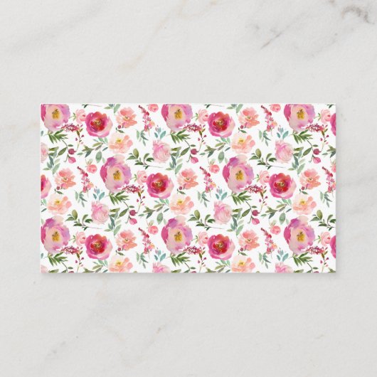 Fleurs Roses Apportez Une Carte De Boîtier Recette (Dos)