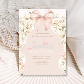 Fleurs roses Aqiqah Invitation