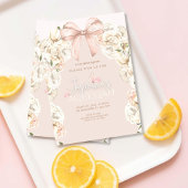 Fleurs roses Aqiqah Invitation