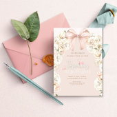Fleurs roses Aqiqah Invitation