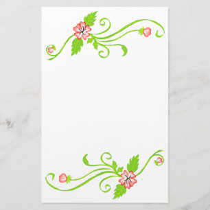 Fleurs roses avec Papeterie Vigne Verte