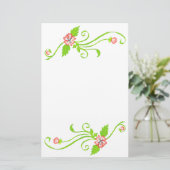 Fleurs roses avec Papeterie Vigne Verte (Debout devant)