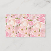 Fleurs roses baby showers cartes de tombola (Dos)