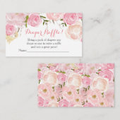 Fleurs roses baby showers cartes de tombola (Devant / Derrière)
