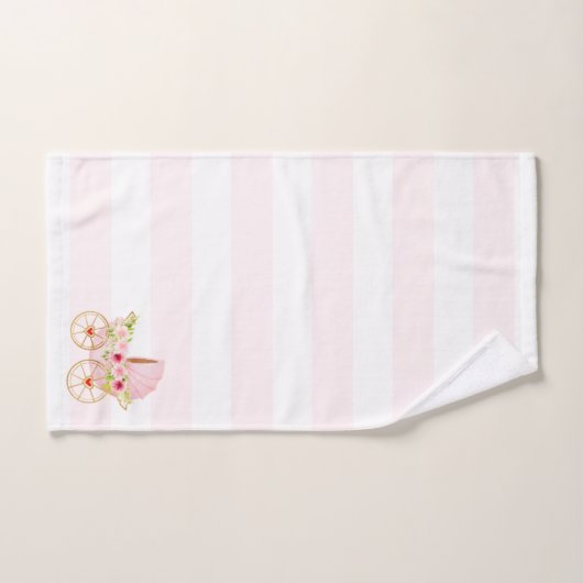 Fleurs roses bébé poussette (Serviette à main)
