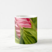 Fleurs roses Boules vertes Amour floral Mug photo (Centre)