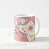 Fleurs roses Café Tee Mug Drinkware (Devant droit)