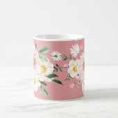 Fleurs roses Café Tee Mug Drinkware (Centre)