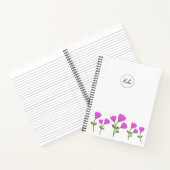 Fleurs roses Carnet Spiral personnalisé (Intérieur)