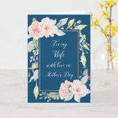 Fleurs roses Carte de fête des mères pour femme (Fleur jaune)