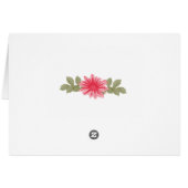 Fleurs roses Cartes de Place Personnalisées (Dos Horizontal)