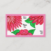 Fleurs roses Cartes de visite (Devant)