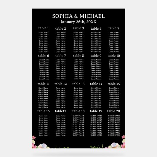 Fleurs roses Cartes simples Mariage (Recto)