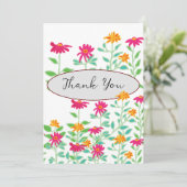 Fleurs Roses Claires Merci Cartes (Debout devant)