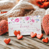 Fleurs roses Combien de baisers Douche Carte de je