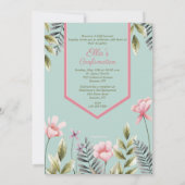 Fleurs roses - Confirmation de la photo Invitation (Dos)