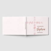 fleurs roses Croix Baptême (Complet)