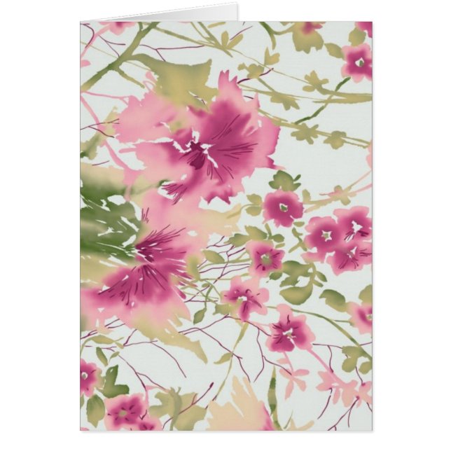 Fleurs roses d'aquarelle (Devant)