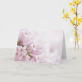 Fleurs roses de cartes de voeux horizontales (Fleur jaune)