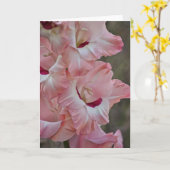 Fleurs roses de Gladiolus Carte de notes d'art (Fleur jaune)