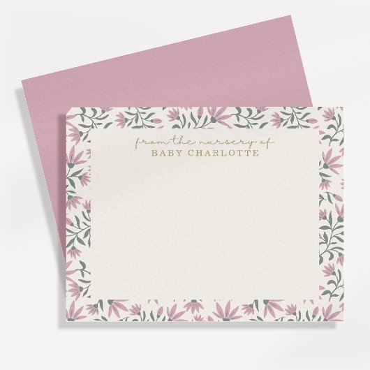 Fleurs roses | de la nurserie de carte