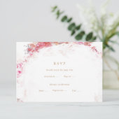 Fleurs roses de printemps romantiques Mariage RSVP (Debout devant)